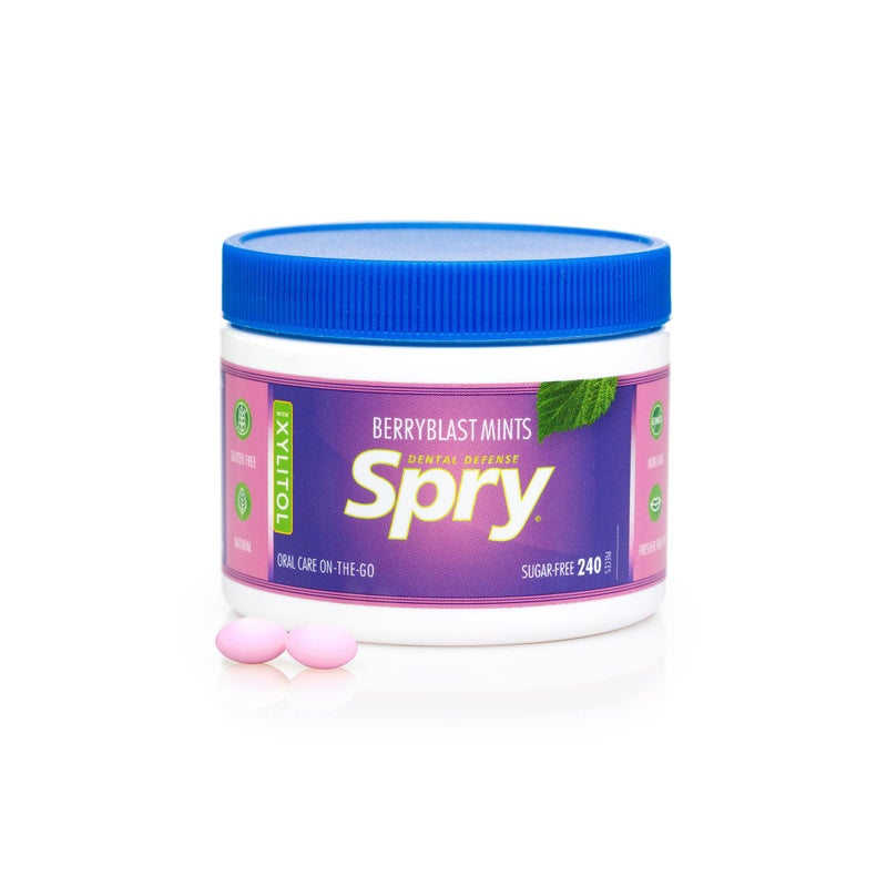 Spry Xylitol Berry Blast Mints Sugar Free Candy - Promote Oral Health, Increase Saliva Production, Stop Bad Breath, Non-GMO, Gluten-Free, 240 Count (Pack of 2) - Image 5
